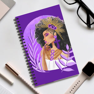 Crowned in Righteousness - Purple Spiral Notebook