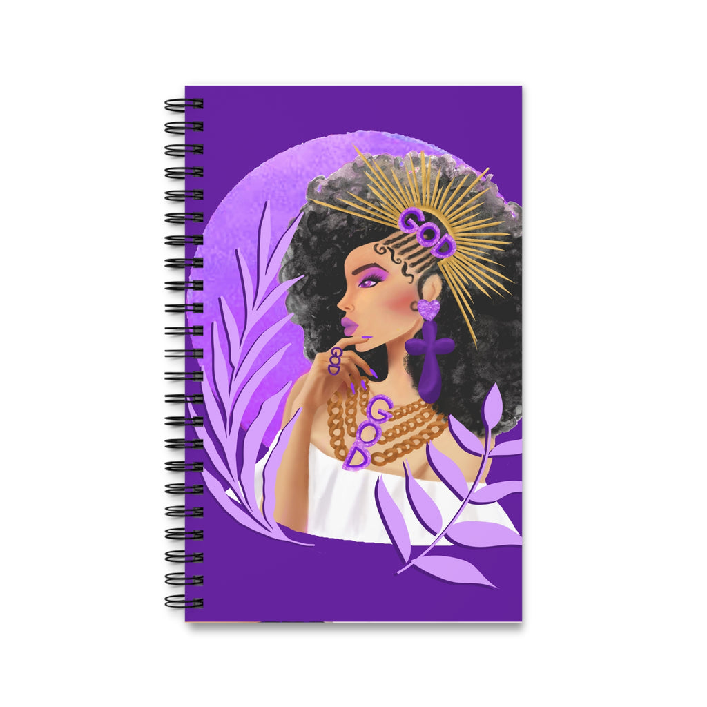 Crowned in Righteousness - Purple Spiral Notebook