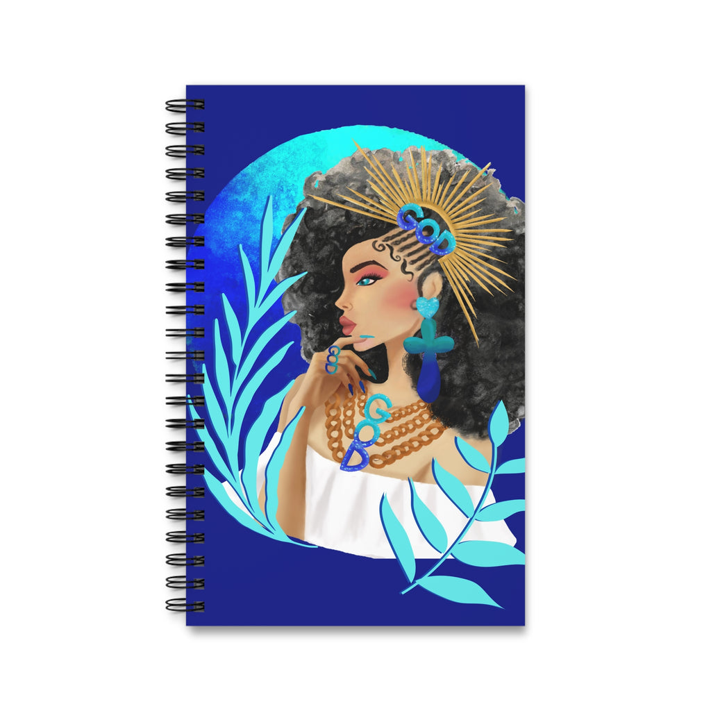 Crowned in Righteousness - Blue Spiral Notebook