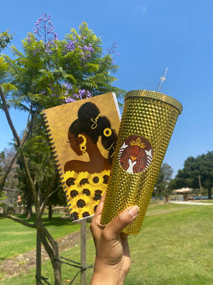 Gold Tumbler + Journal Gift Set