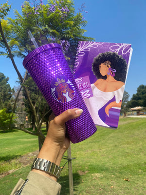 Purple Tumbler + Journal Gift Set