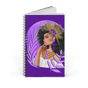 Crowned in Righteousness - Purple Spiral Notebook