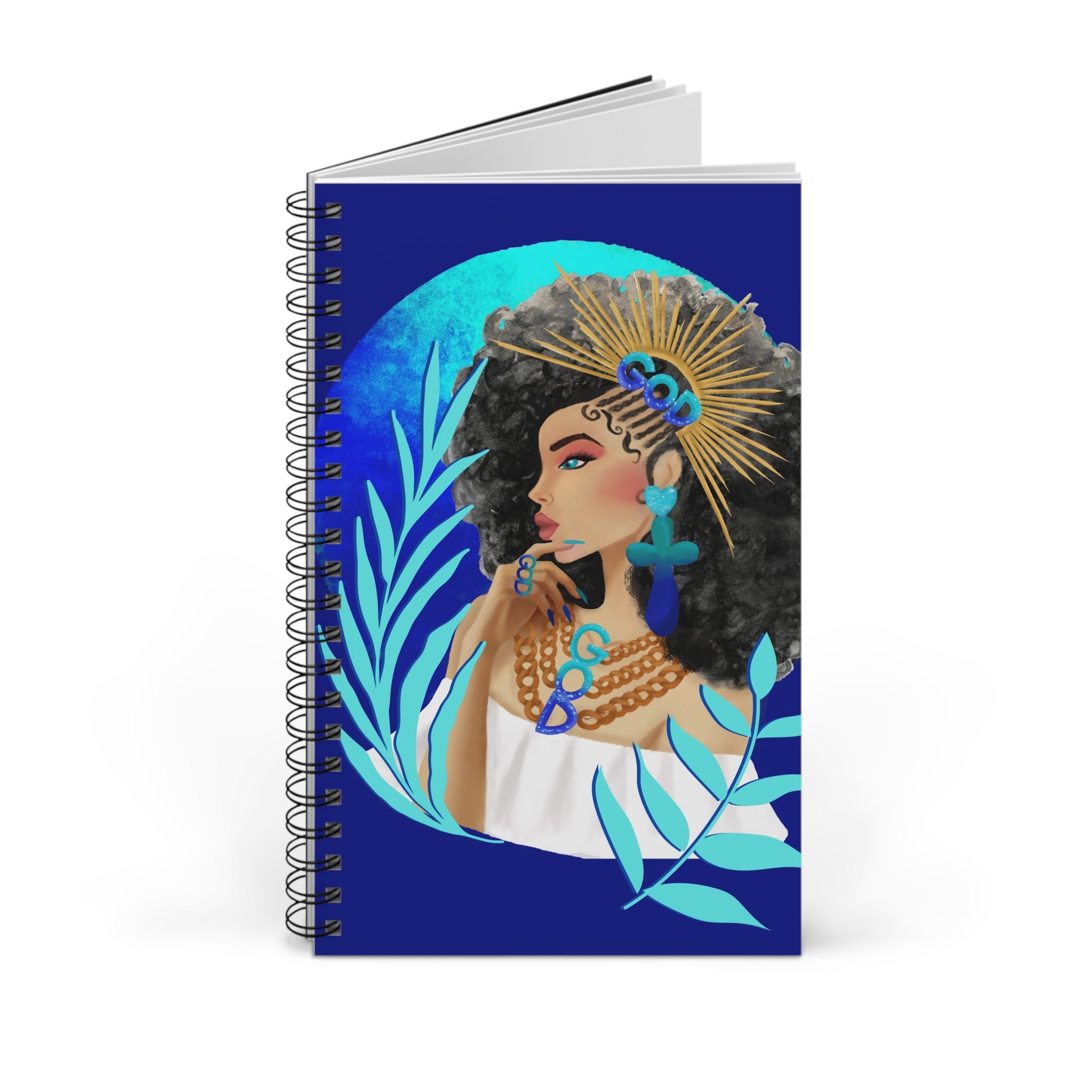 Crowned in Righteousness - Blue Spiral Notebook