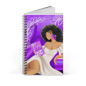 She is His- Purple Spiral Notebook