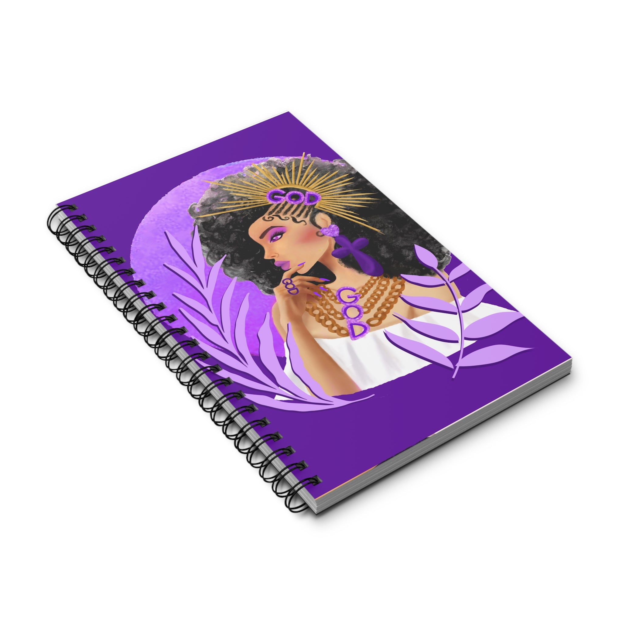 Crowned in Righteousness - Purple Spiral Notebook