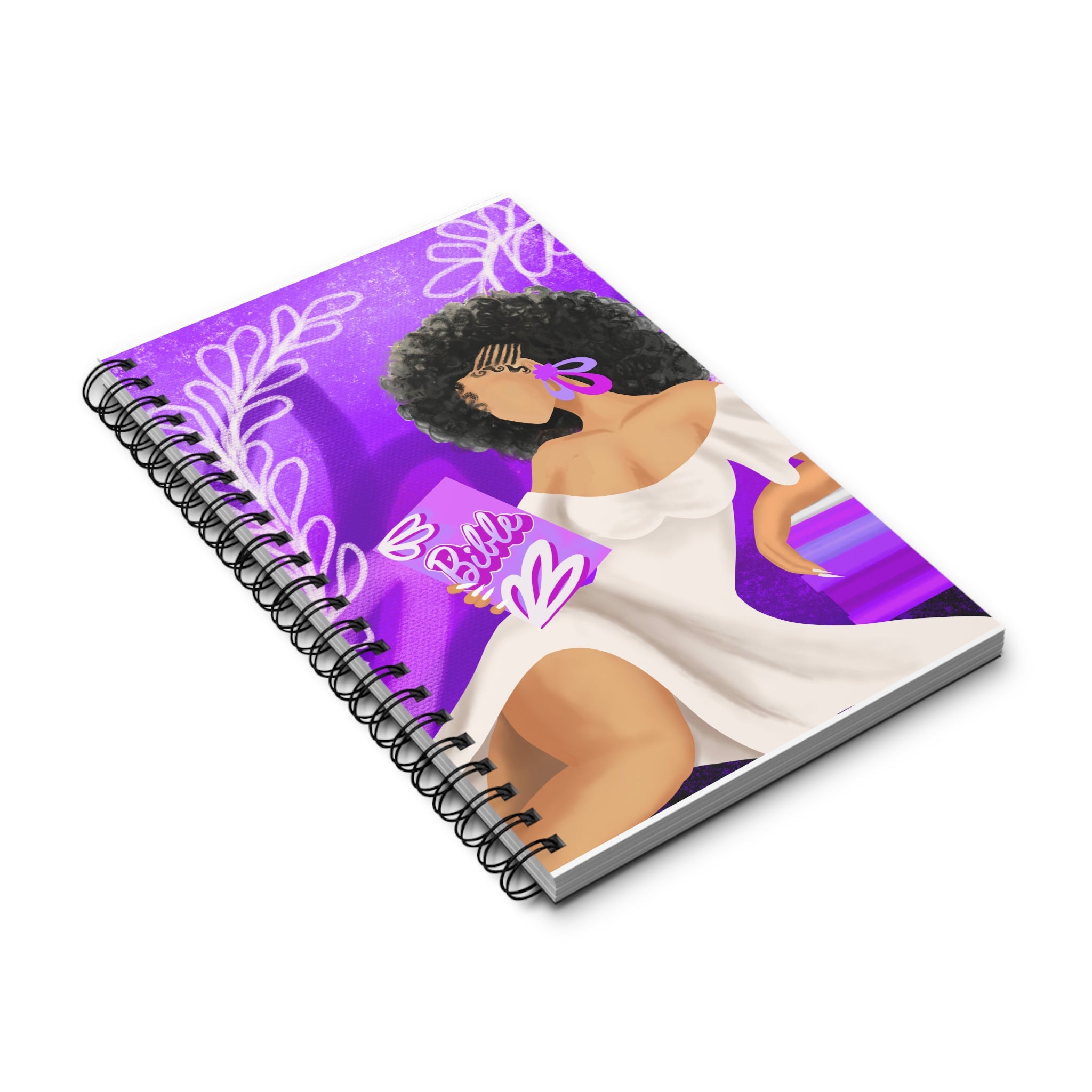 She is His- Purple Spiral Notebook