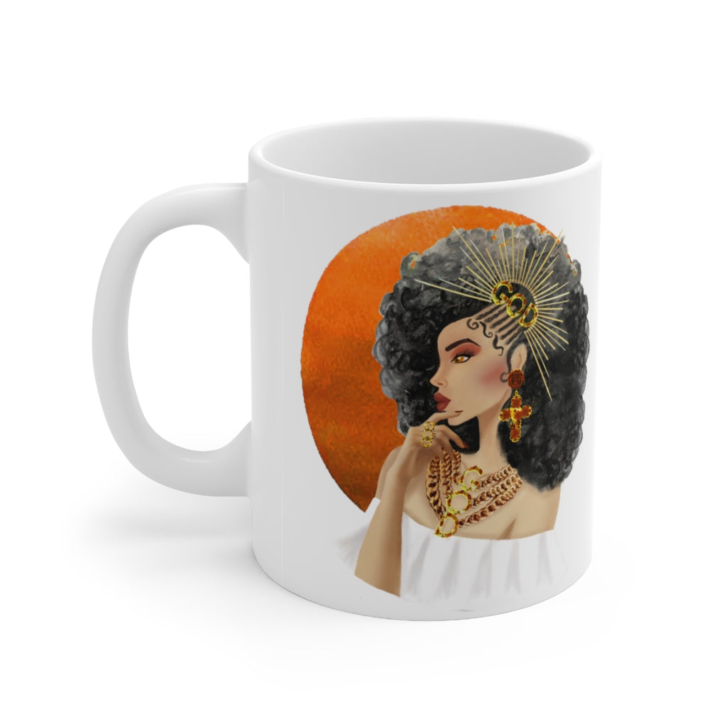 Crowned in Righteousness: Orange Mug