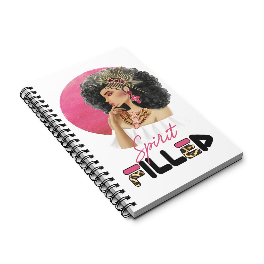 Crowned in Righteousness - Spirit Filled: Pink Spiral Notebook