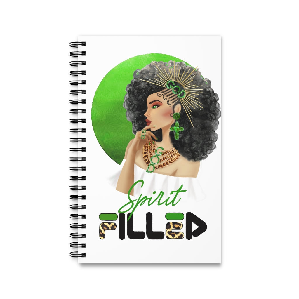 Crowned in Righteousness - Spirit Filled: Emerald Green Spiral Notebook