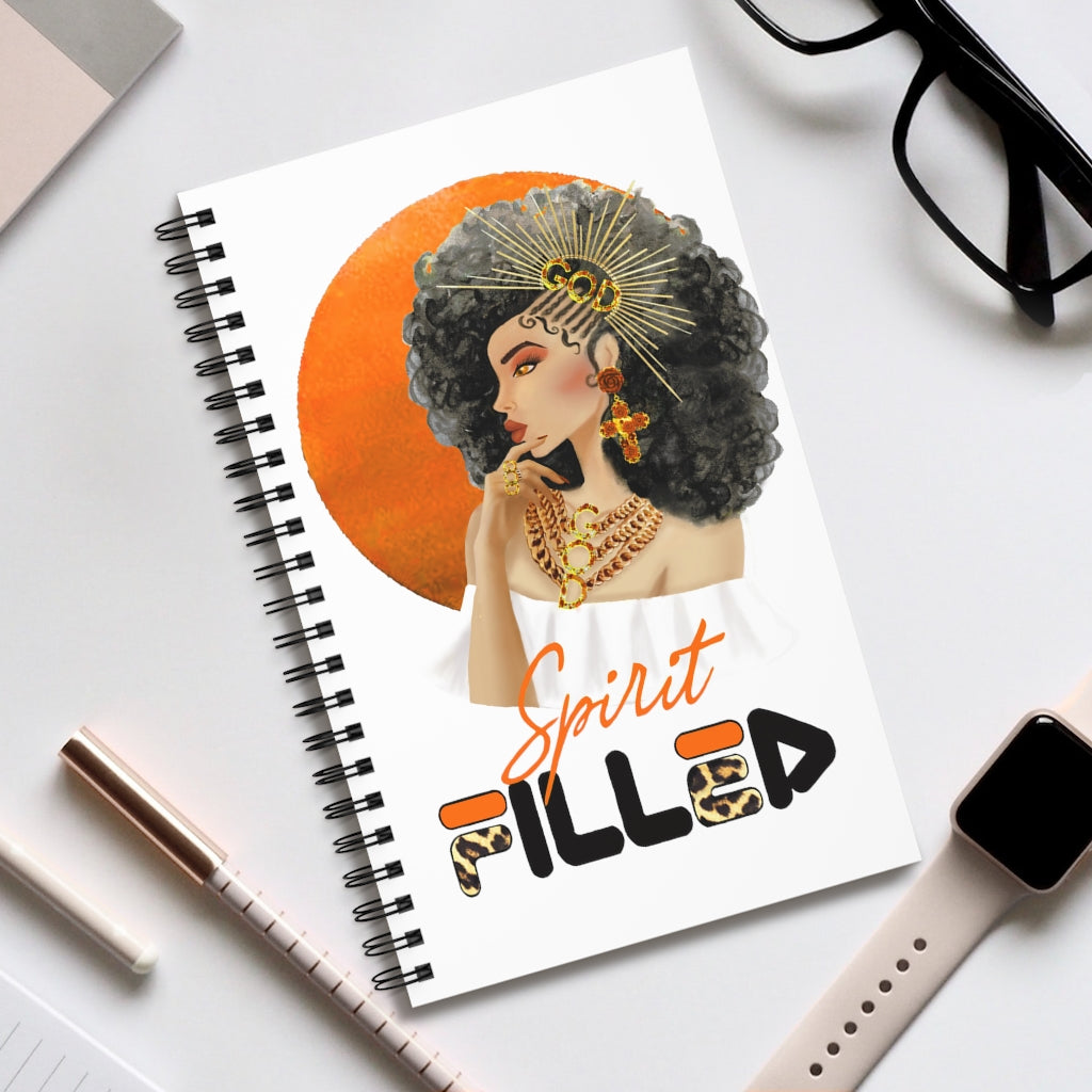 Crowned in Righteousness - Spirit Filled: Orange Spiral Notebook