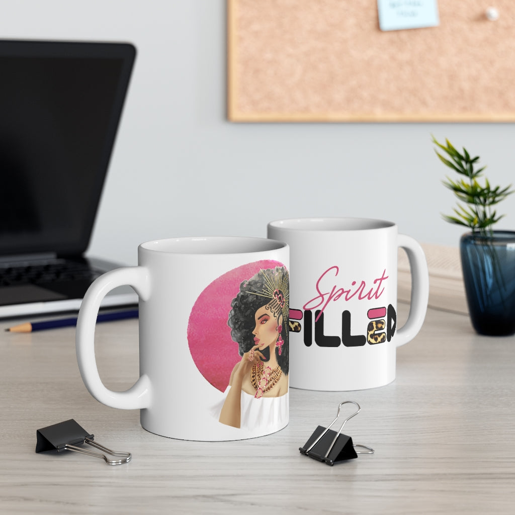 Crowned in Righteousness: Pink Mug