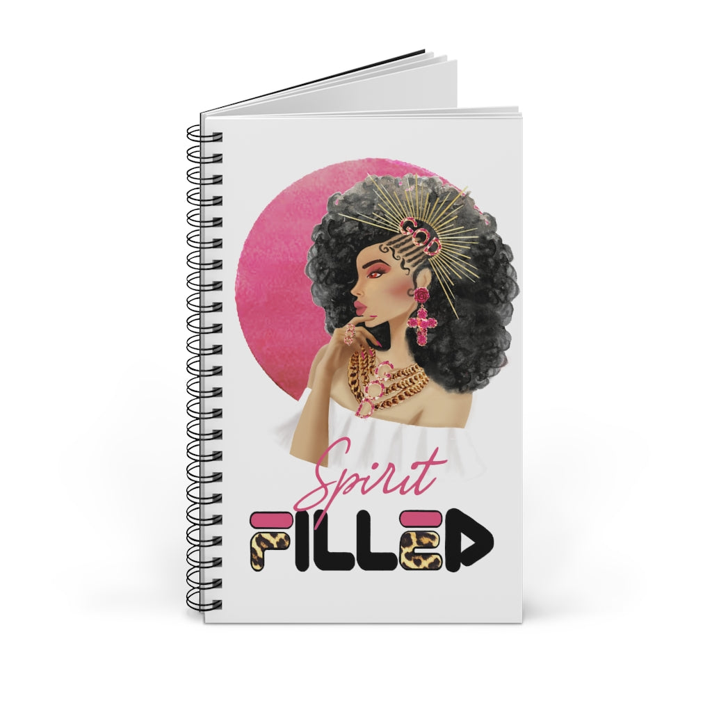 Crowned in Righteousness - Spirit Filled: Pink Spiral Notebook