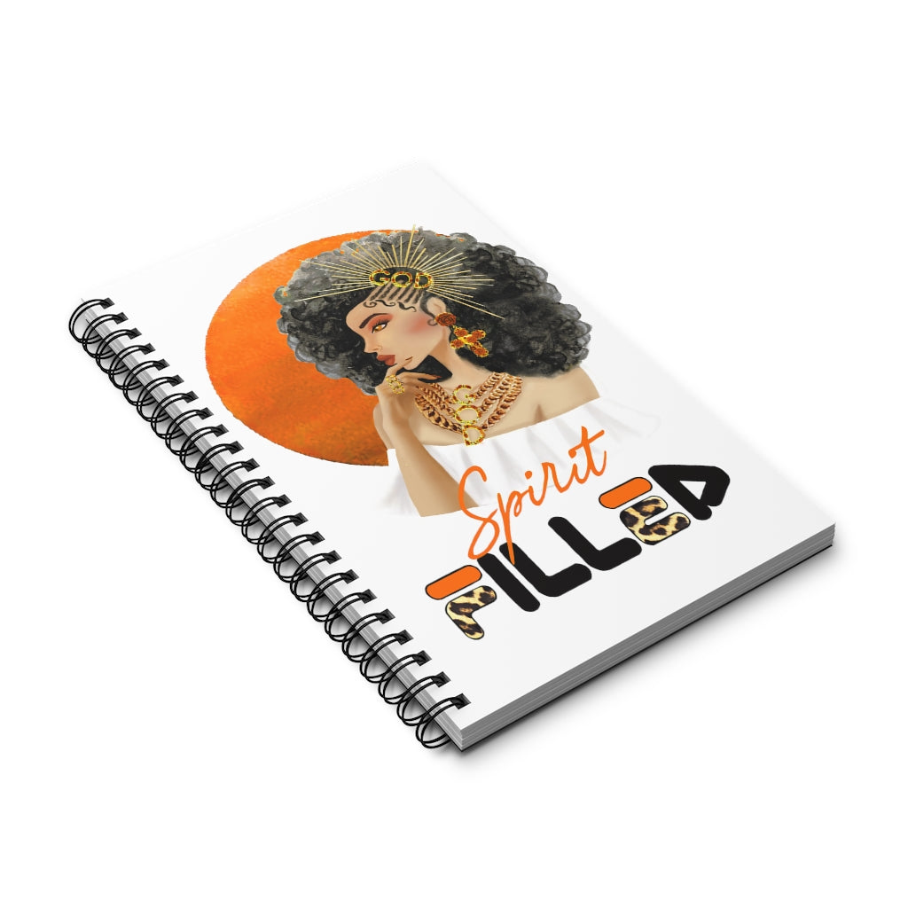 Crowned in Righteousness - Spirit Filled: Orange Spiral Notebook