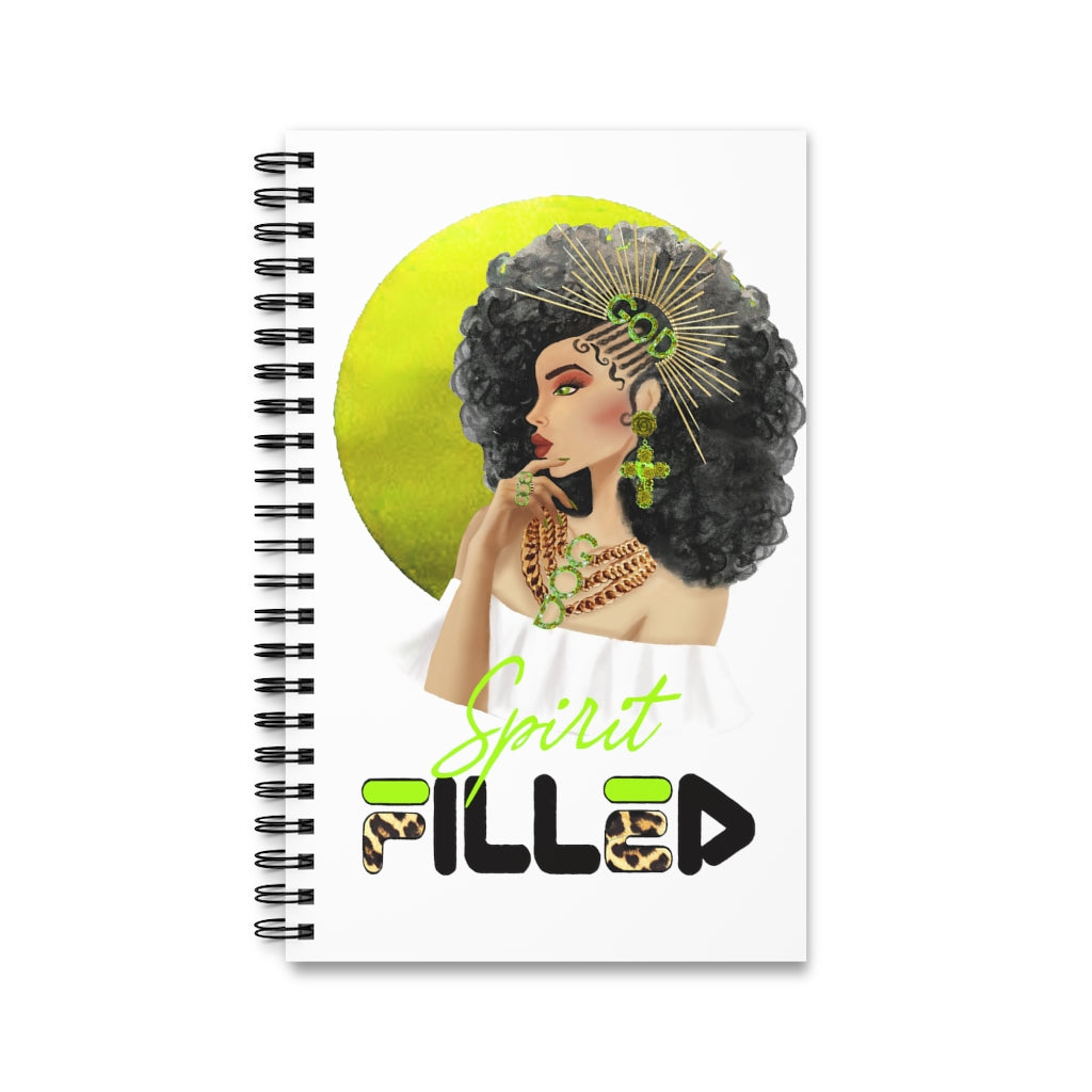 Crowned in Righteousness - Spirit Filled: Neon Spiral Notebook