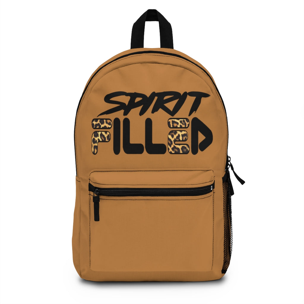 Spirit Filled Zip Front Back Pack - Tan