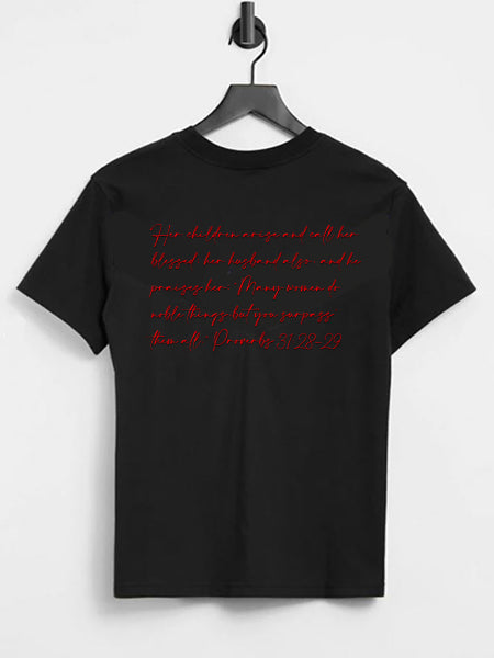 A Mother's Love (Blue): Women's T-Shirt - Black