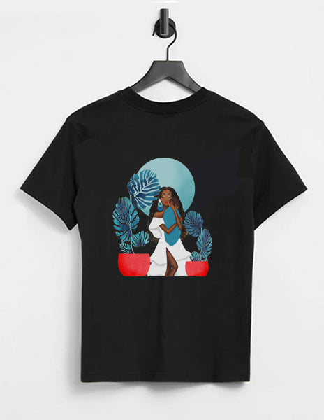 A Mother's Love (Blue): Women's T-Shirt - Black