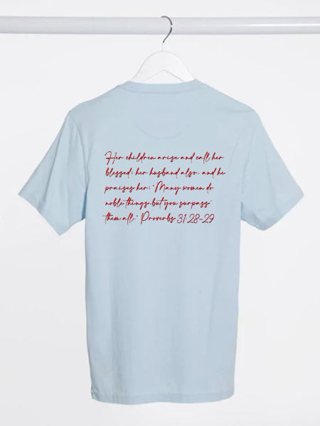 A Mother's Love (Blue): Women's T-Shirt - Light Blue