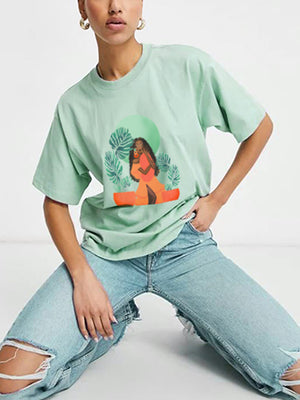 A Mother's Love (Orange): Women's T-Shirt - Aqua
