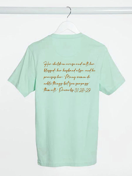 A Mother's Love (Orange): Women's T-Shirt - Aqua