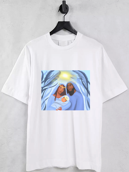 The Savior is Born (Blue): Women's T-Shirt - White