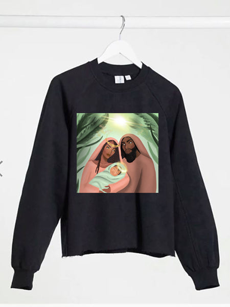 The Savior is Born: Men's Sweatshirt -  Black