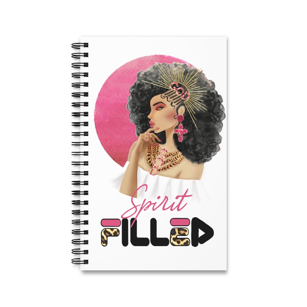 Crowned in Righteousness - Spirit Filled: Pink Spiral Notebook