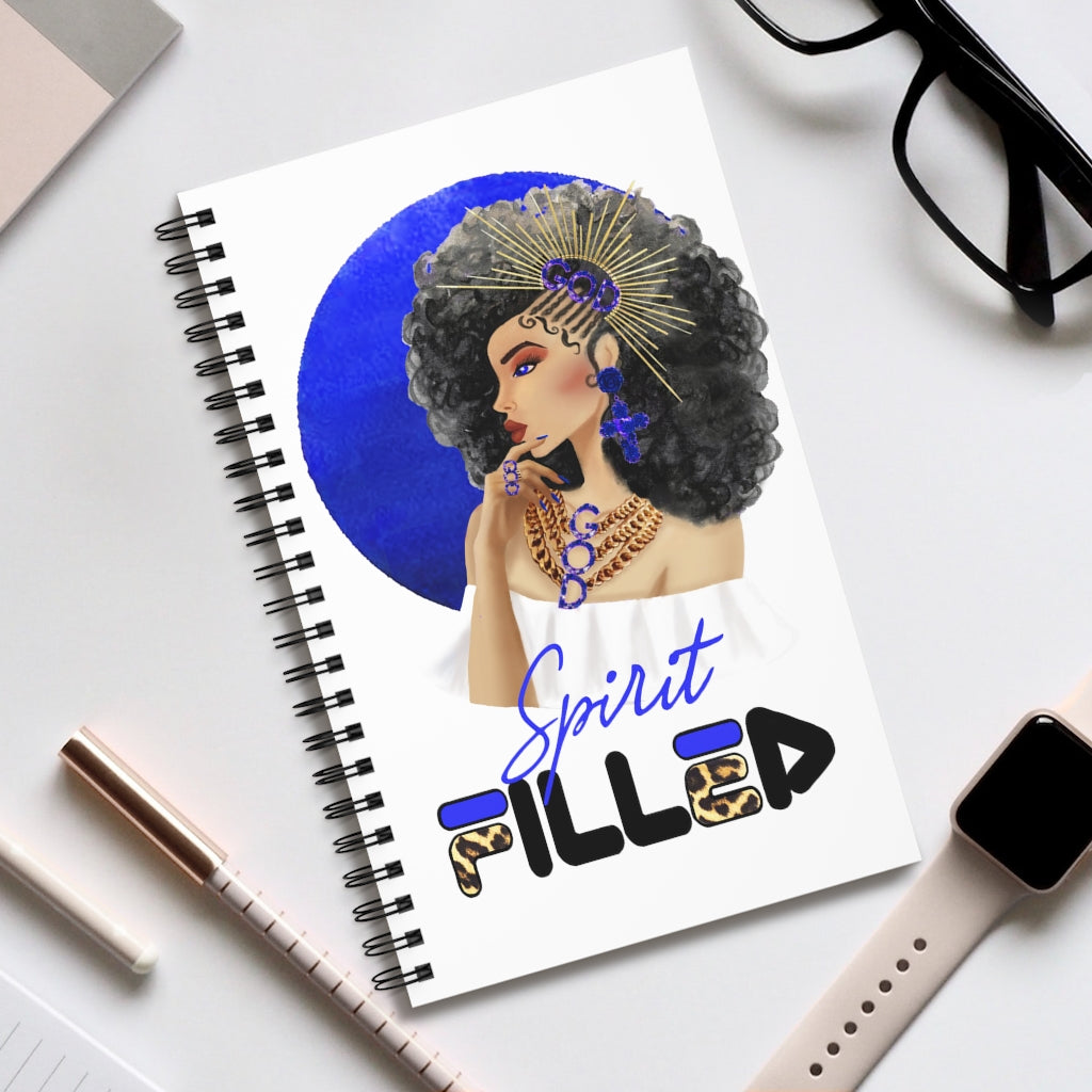 Crowned in Righteousness - Spirit Filled: Blue Spiral Notebook