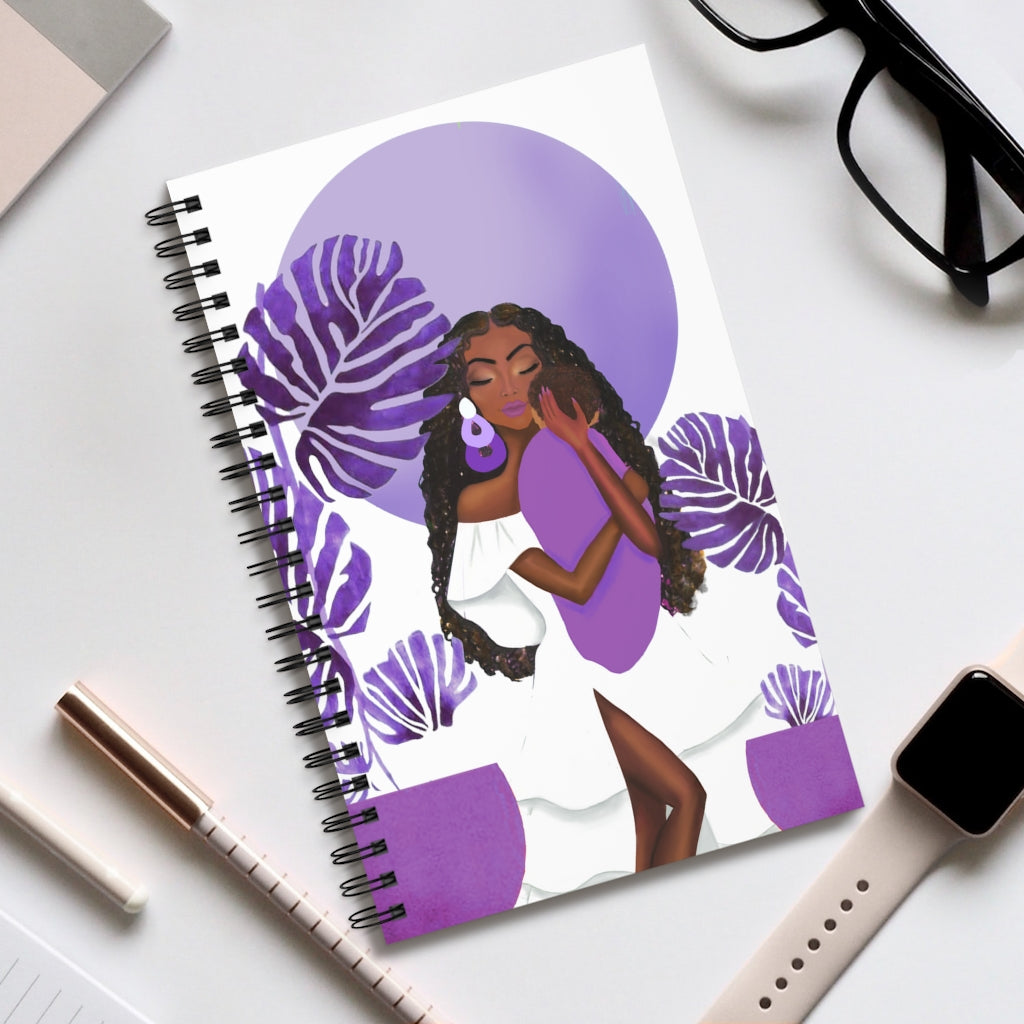 A Mother's Love (Lavender): Spiral Notebook