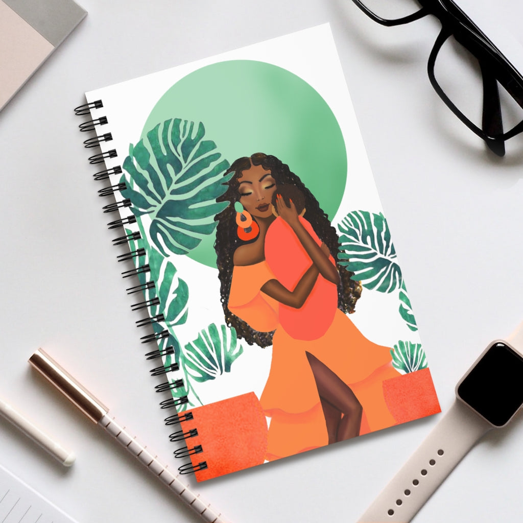 A Mother's Love: Orange Spiral Notebook