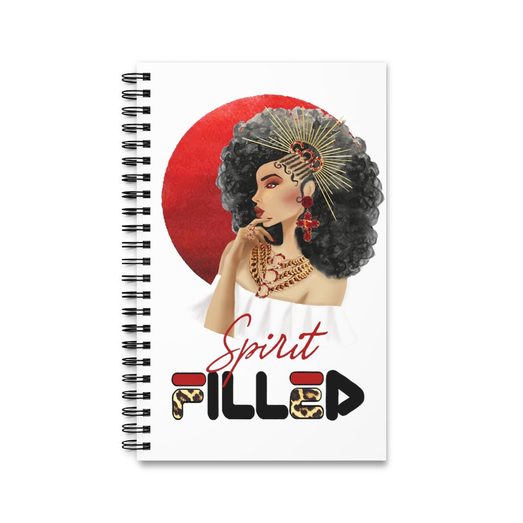 Crowned in Righteousness - Spirit Filled: Burgundy Spiral Notebook