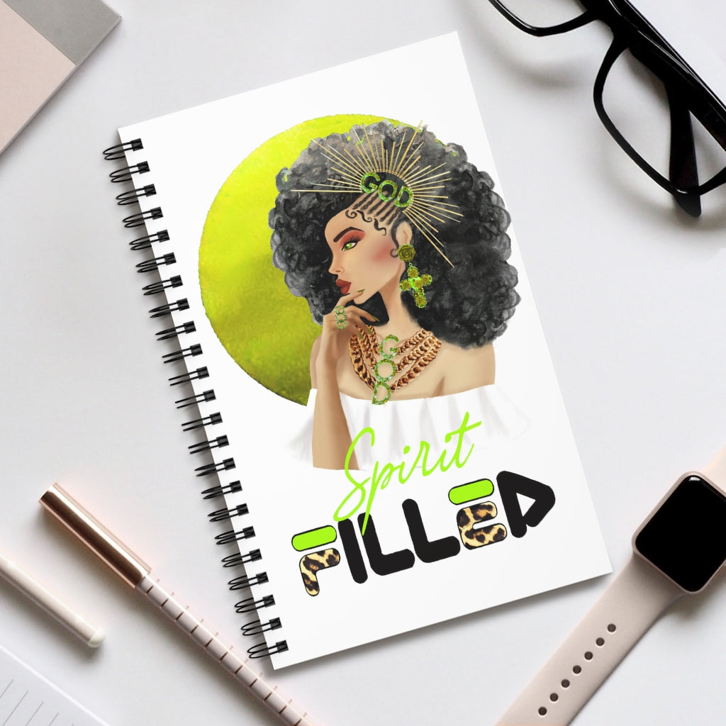 Crowned in Righteousness - Spirit Filled: Neon Spiral Notebook