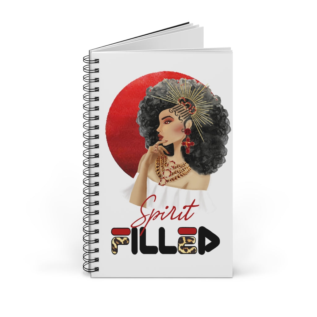 Crowned in Righteousness - Spirit Filled: Burgundy Spiral Notebook