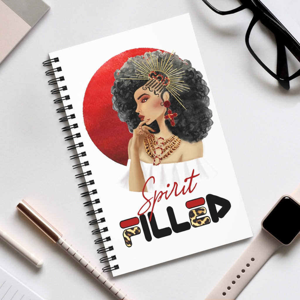 Crowned in Righteousness - Spirit Filled: Burgundy Spiral Notebook