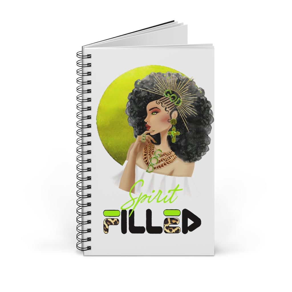 Crowned in Righteousness - Spirit Filled: Neon Spiral Notebook