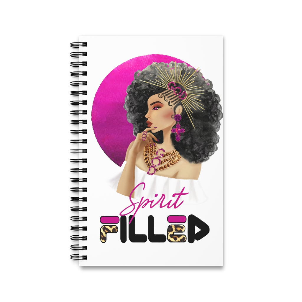 Crowned in Righteousness - Spirit Filled: Magenta Spiral Notebook