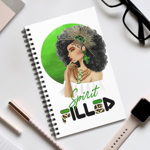 Crowned in Righteousness - Spirit Filled: Emerald Green Spiral Notebook