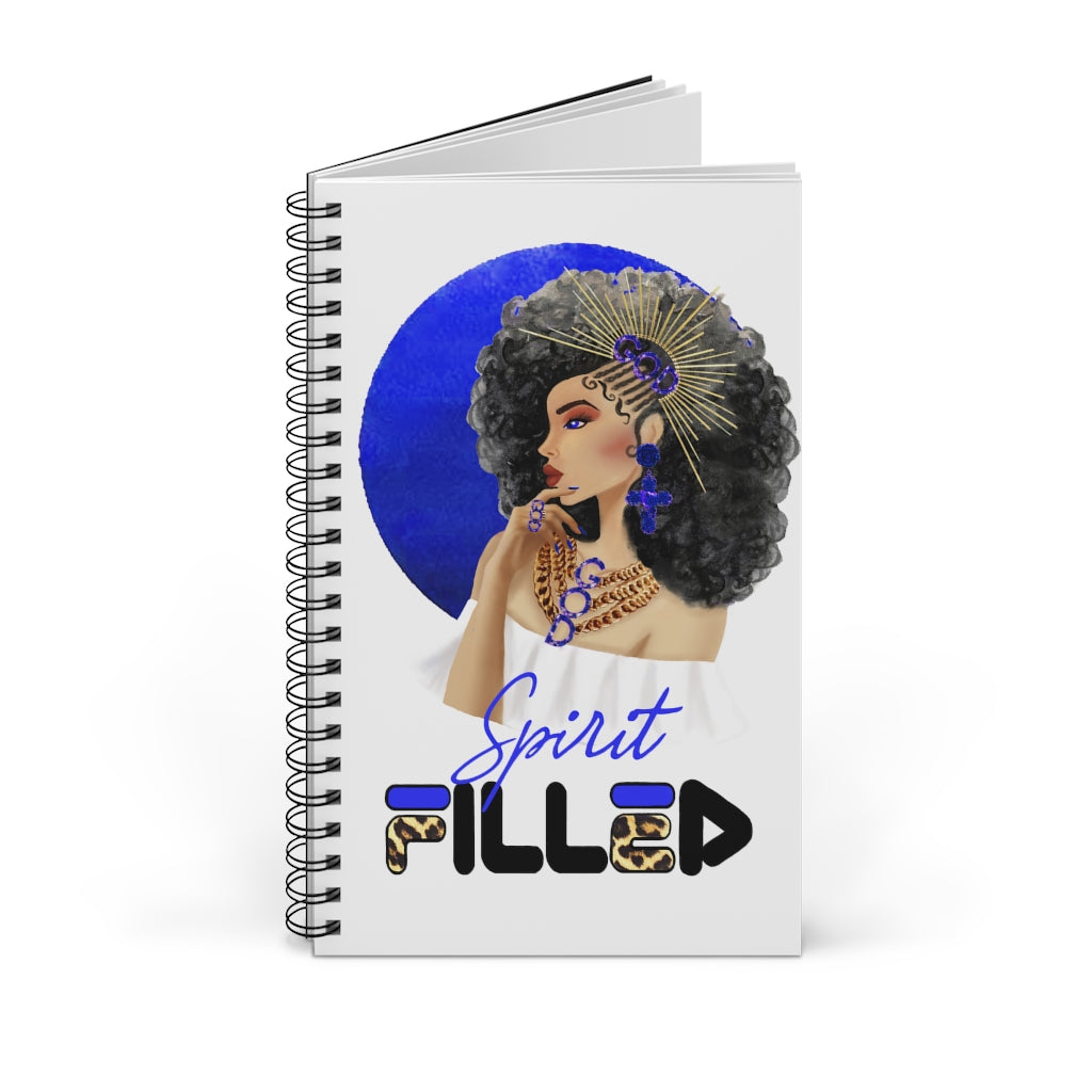 Crowned in Righteousness - Spirit Filled: Blue Spiral Notebook