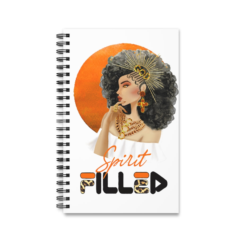 Crowned in Righteousness - Spirit Filled: Orange Spiral Notebook