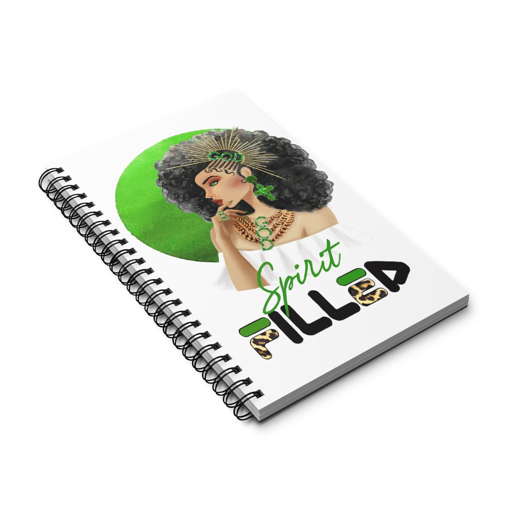 Crowned in Righteousness - Spirit Filled: Emerald Green Spiral Notebook