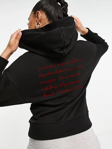 A Mother's Love (Blue): Unisex Hoodie - Black